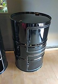 Varil Metal Kapaklı Dolap Siyah