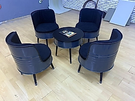 Varil Koltuk Bella 4 Koltuk 1 Sehpa Antrasit