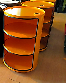 Metal Varil Açık Dolap Sarı